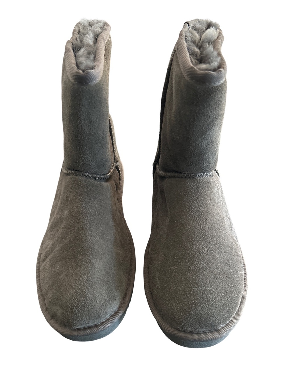 Dream Pairs Cozy Short Suede Sheepskin Lined Winter Boots Grey Size 7 Cabincore